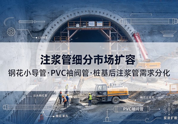 湖州注浆管细分市场扩容，隧道钢花小导管、PVC 袖阀管、桩基后注浆管需求分化